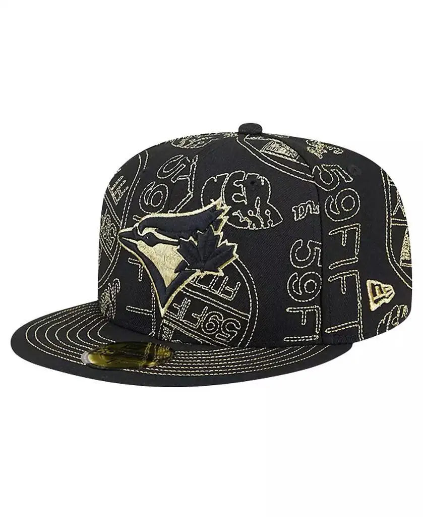 New Era | Men's Black Toronto Blue Jays 59FIFTY Day Allover Fitted Hat New Era | Men's Black Toronto Blue Jays 59FIFTY Day Allover Fitted Hat
